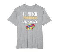 Cita Divertida De Psicología para Un Psicólogo Educativo Camiseta, Hombre Tallas Grandes, Gris Jaspeado, 5X Alto