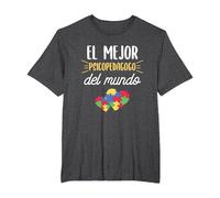 Cita Divertida De Psicología para Un Psicólogo Educativo Camiseta, Hombre Tallas Grandes, Jaspeado Oscuro, 5X Alto