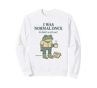 Cita Divertida de Rana: «FUI Normal una Vez Que tomé café por la mañana» Sudadera