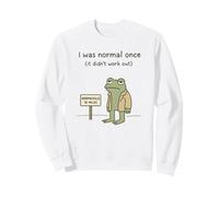 Cita Divertida de Rana I Was Normal Once It Didn'T Work out Sudadera