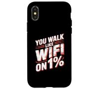 Cita Divertida de Slow Walker | Ropa de Humor sarcástica WiFi Divertida Carcasa para iPhone X/XS