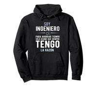 Cita divertida de soy un ingeniero que siempre tengo razón en español Sudadera con Capucha