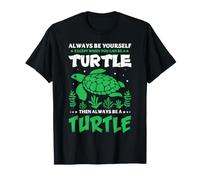 Cita Divertida de Tortuga Marina Siempre sé tú Mismo Camiseta