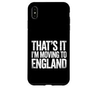 Cita Divertida de Viaje Vintage con Texto en inglés That's It I'm Moving to England Carcasa para iPhone XS MAX
