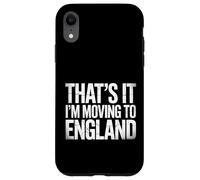 Cita Divertida de Viaje Vintage con Texto en inglés That's It I'm Moving to England Carcasa para iPhone XR