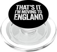 Cita Divertida de Viaje Vintage con Texto en inglés That's It I'm Moving to England PopSockets PopGrip para MagSafe