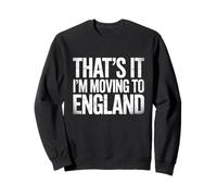 Cita Divertida de Viaje Vintage con Texto en inglés That's It I'm Moving to England Sudadera
