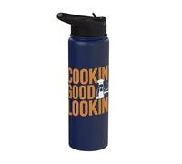 Cita divertida del chef cocinero - Cookin' Good Lookin' Stainless Steel Insulated Water Bottle