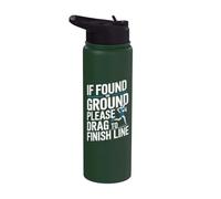 Cita divertida del corredor - Arrastrar hasta la línea de meta Stainless Steel Insulated Water Bottle