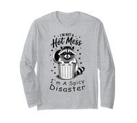 Cita divertida I'm Not A Hot Mess I'm A Spicy Disaster Raccoon Manga Larga