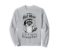 Cita divertida I'm Not A Hot Mess I'm A Spicy Disaster Raccoon Sudadera