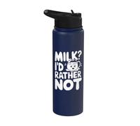 Cita divertida intolerante a la lactosa - Milk I'd Rather Not Stainless Steel Insulated Water Bottle