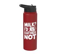 Cita divertida intolerante a la lactosa - Milk I'd Rather Not Stainless Steel Insulated Water Bottle