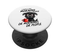 Cita Divertida Meme Café Diciendo - No me Gusta la Gente de la mañana PopSockets PopGrip Adhesivo