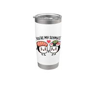 Cita divertida para amantes de la comida Eres mi alma gemela Vaso térmico de acero inoxidable de doble pared