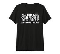 Cita Divertida para Amantes de Las Cabras Todo lo Que le Importa a Esta Chica Camiseta Premium