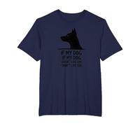 Cita Divertida para Amantes de Las Mascotas Si a mi Perro no le Gustas Camiseta, Hombre Tallas Grandes, Azul Marino, 3X Alto