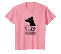 Cita Divertida para Amantes de Las Mascotas Si a mi Perro no le Gustas Camiseta, Niños, Rosado, 8 años