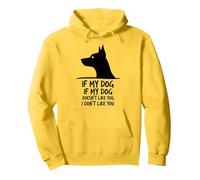 Cita Divertida para Amantes de Las Mascotas Si a mi Perro no le Gustas Sudadera con Capucha, Unisex para Adultos, Limón, L