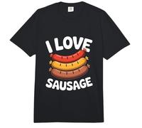 Cita Divertida para Asar a la Parrilla I Love Sausage Comfort Colors Adult Heavyweight T-Shirt