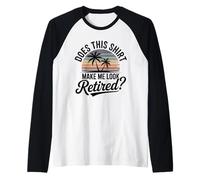 Cita Divertida para Jubilados de Retired Life Beach Sunset Camiseta Manga Raglan