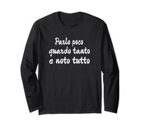 Cita Divertida Parlo Poco guardo Tanto e NOTO Tutto Manga Larga