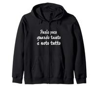 Cita Divertida Parlo Poco guardo Tanto e NOTO Tutto Sudadera con Capucha