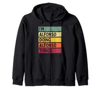 Cita Divertida Personalizada I'm Alfonso Doing Alfonso Things Sudadera con Capucha