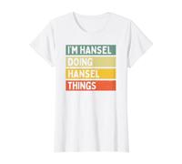 Cita Divertida Personalizada I'm Hansel Doing Hansel Things Camiseta gráfica económica, Mujer, Blanco, L