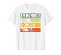 Cita Divertida Personalizada I'm Homero Doing Homero Things Camiseta gráfica económica, Hombre, Blanco, L