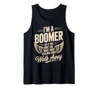 Cita divertida que dice que soy un boomer no quiero sentimientos heridos Camiseta sin Mangas