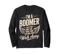 Cita divertida que dice que soy un boomer no quiero sentimientos heridos Manga Larga