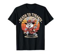 Cita divertida retro de Rabbit Death To Tyrants, vintage de los 90 Camiseta