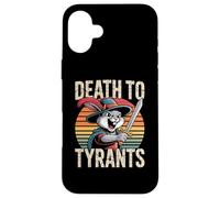 Cita divertida retro de Rabbit Death To Tyrants, vintage de los 90 Carcasa para iPhone 16 Plus