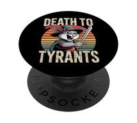 Cita divertida retro de Rabbit Death To Tyrants, vintage de los 90 PopSockets PopGrip Adhesivo