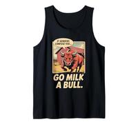 Cita Divertida si los géneros confunden Que Vas a Leche un Toro Vintage Camiseta sin Mangas