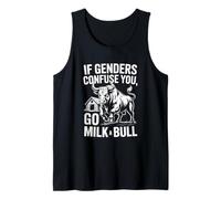 Cita Divertida si los géneros confunden Que Vas a Leche un Toro Vintage Camiseta sin Mangas