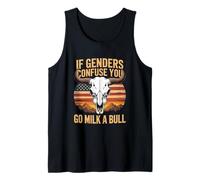 Cita Divertida si los géneros confunden Que Vas a Leche un Toro Vintage Camiseta sin Mangas