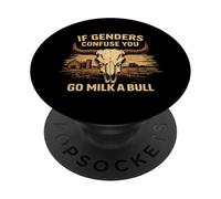 Cita Divertida si los géneros confunden Que Vas a Leche un Toro Vintage PopSockets PopGrip Adhesivo
