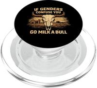 Cita Divertida si los géneros confunden Que Vas a Leche un Toro Vintage PopSockets PopGrip para MagSafe