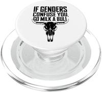 Cita divertida si los géneros confunden que vas a leche un toro Vintage PopSockets PopGrip para MagSafe