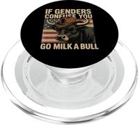 Cita Divertida si los géneros confunden Que Vas a Leche un Toro Vintage PopSockets PopGrip para MagSafe