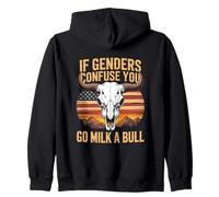 Cita Divertida si los géneros confunden Que Vas a Leche un Toro Vintage Sudadera con Capucha