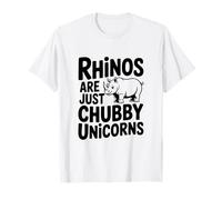 Cita Divertida sobre Animales rinocerontes Que no Son más Que Unicornios regordetes Camiseta