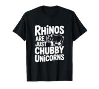 Cita Divertida sobre Animales rinocerontes Que no Son más Que Unicornios regordetes Camiseta
