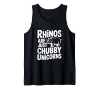 Cita Divertida sobre Animales rinocerontes Que no Son más Que Unicornios regordetes Camiseta sin Mangas