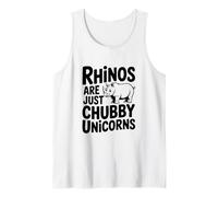 Cita Divertida sobre Animales rinocerontes Que no Son más Que Unicornios regordetes Camiseta sin Mangas