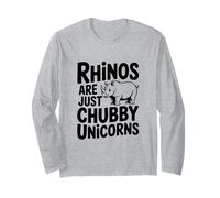 Cita Divertida sobre Animales rinocerontes Que no Son más Que Unicornios regordetes Manga Larga