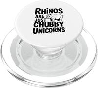 Cita Divertida sobre Animales rinocerontes Que no Son más Que Unicornios regordetes PopSockets PopGrip para MagSafe