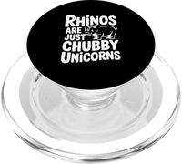 Cita Divertida sobre Animales rinocerontes Que no Son más Que Unicornios regordetes PopSockets PopGrip para MagSafe